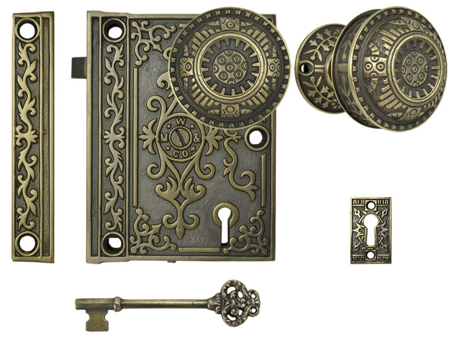 Decorative Surface Mounted Interior Locking Door Set
