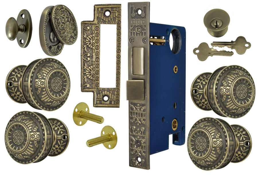 Windsor Pattern Double Door Entry Set with Swing Cylinder Cover
