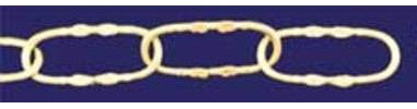 Victorian Style Embossed Brass Plated Lamp Chain Per Foot