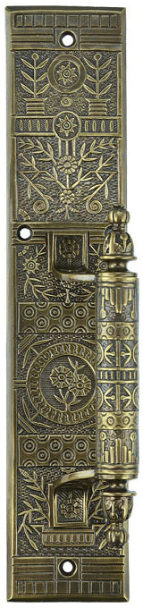 Victorian Windsor Pattern Handle Only Door Plate With 12" Tall
