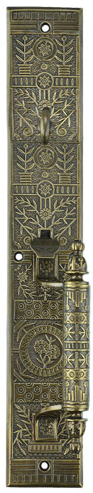 Victorian Windsor Interior Thumblatch Door Plate With Turnlatch 15 3/4" Tall
