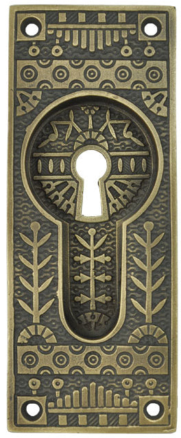 Victorian Windsor Pattern Pocket Door Handle With Keyhole
