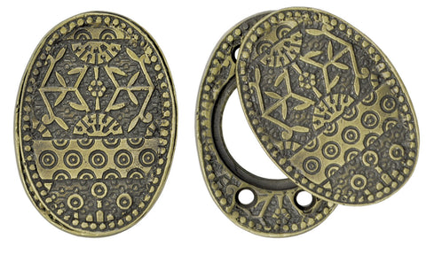 Victorian Windsor Pattern Lock Cylinder Swing Cover Plate