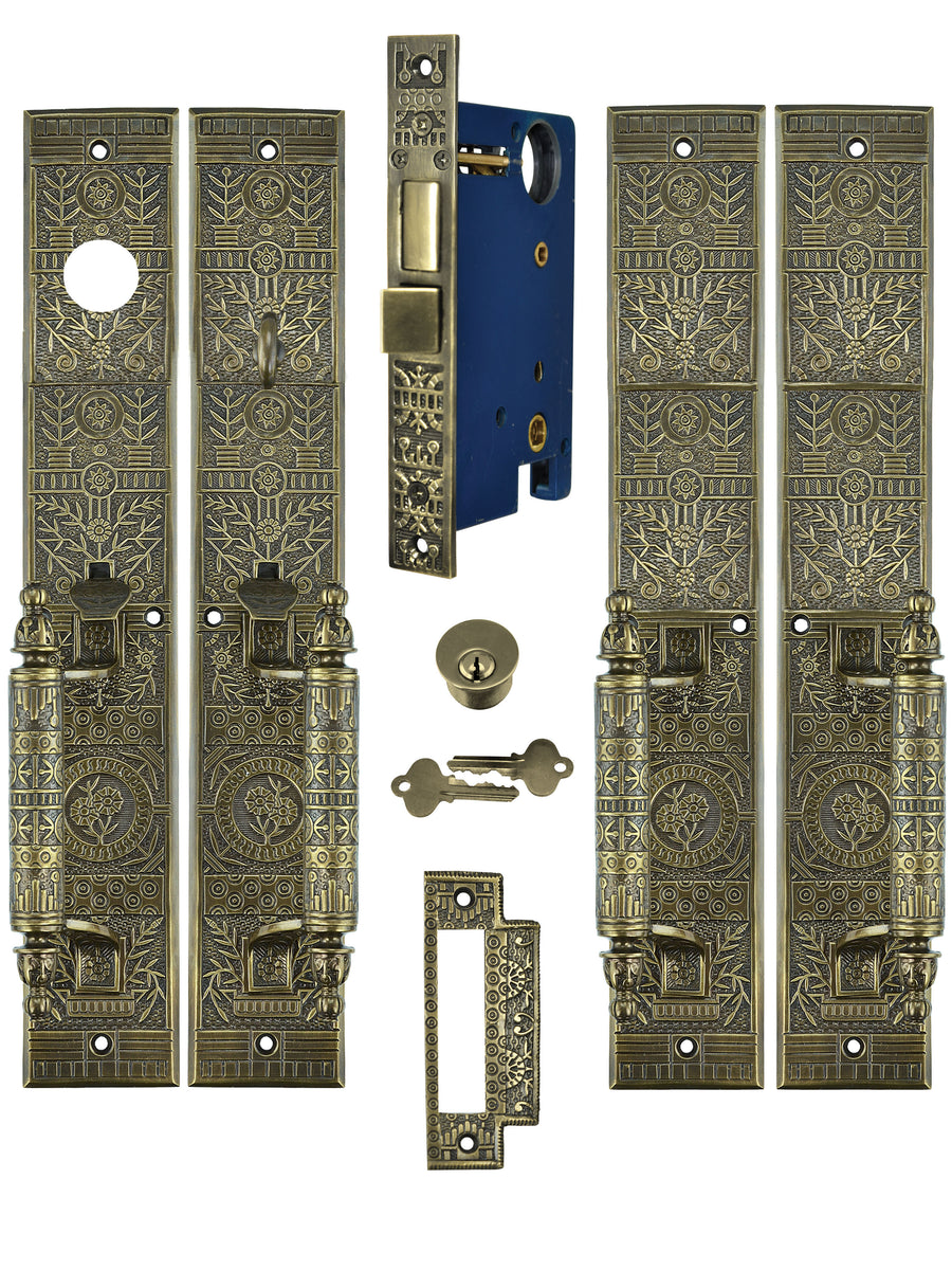 Victorian Windsor Pattern Entry Double Door Set