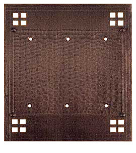 Arts & Crafts Triple Blank Switch Plate Cover Pacific Pattern