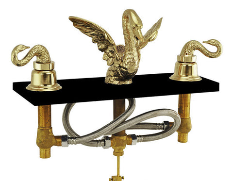 Bathroom Widespread Swan Faucet Set