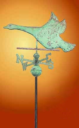 Flying Goose Copper Weather Vane