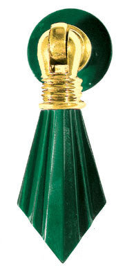 Art Deco Bakelite Green Drop Knob 2 1/2"