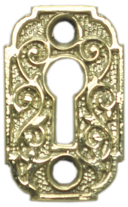Antique Recreated Lost Wax Cast Scrolled Keyhole (ZL-12)