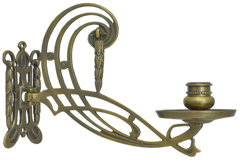 Swing Arm Brass Antique Piano Candle Sconce