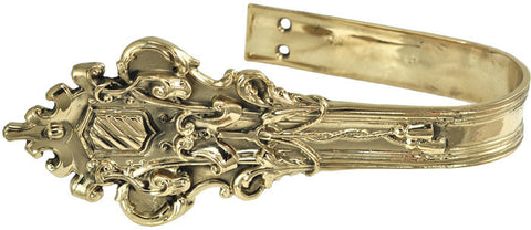 Leaf & Rosetta Brass Curtain Tieback