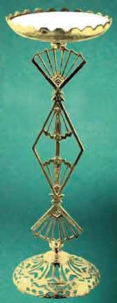 Art Deco Recreated Brass & Marble Stand