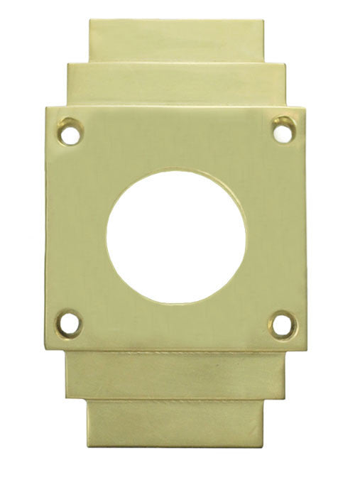 Art Deco Deadbolt Cylinder Coverplate
