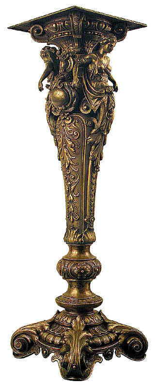 Grand Ornate Bronze Victorian Pedestal Recreated