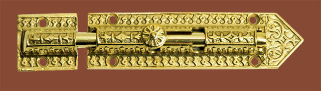 Large Eastlake Ornate Door Bolt