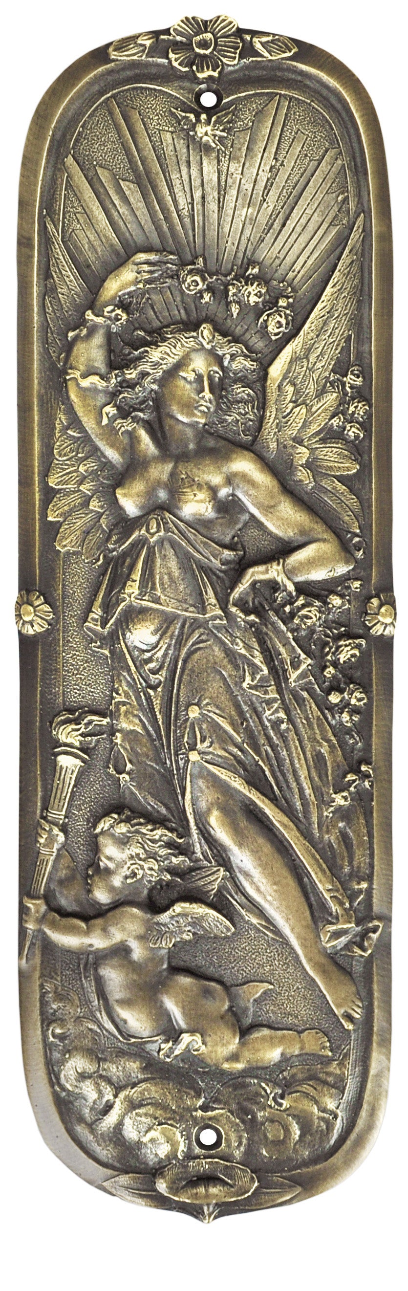 Figural Door Pushplate Goddess Of Day
