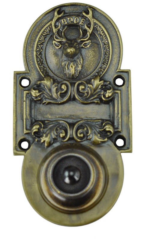 Elk's Club Electric Pushbutton Doorbell