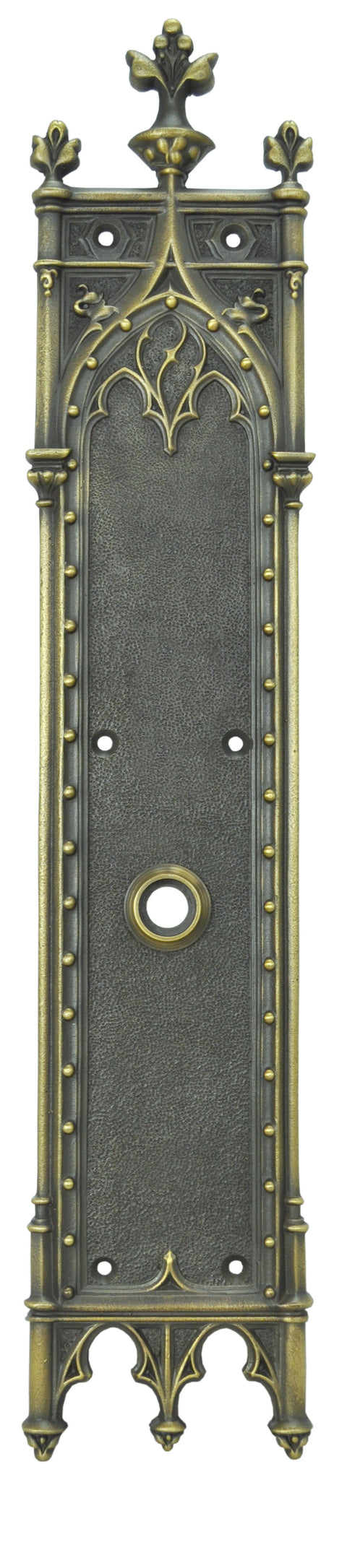 Victorian Amiens Gothic Door Plate 18 5/8" Tall Low Knob