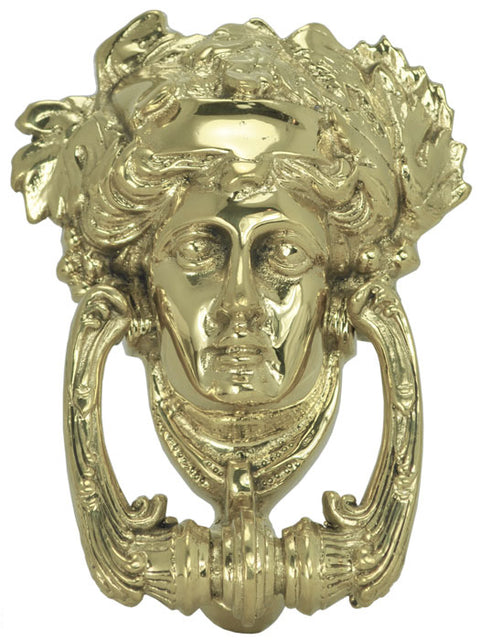 Antique Recreated Roman Female Brass Doorknocker