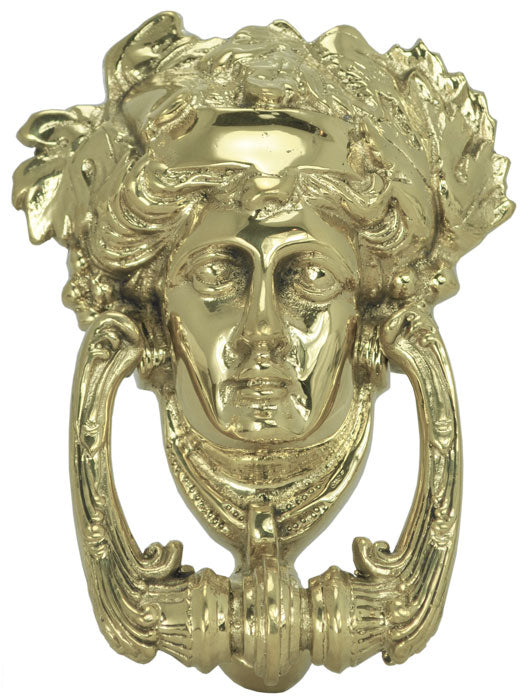 Antique Recreated Roman Female Brass Doorknocker
