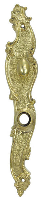Victorian French 10 Inch Tall Door Plate with Turnlatch - Right Hand