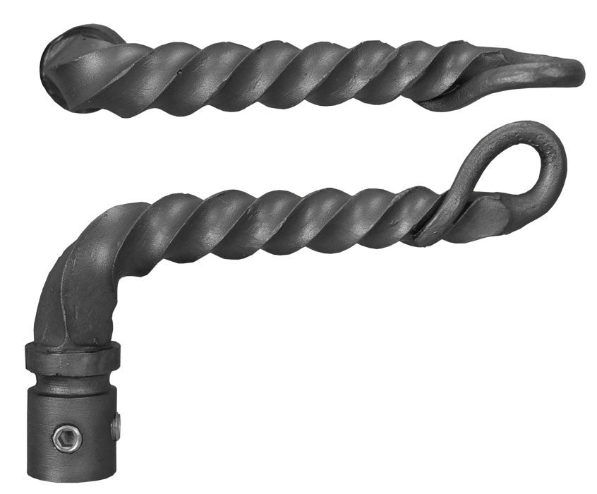 Gothic or Art and Crafts Twisted Iron Right Lever Handle