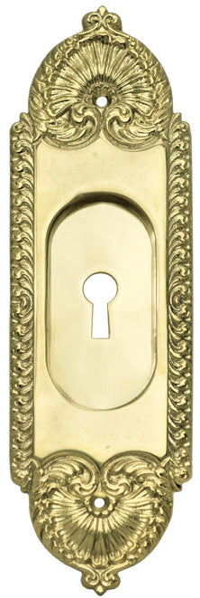 Recessed Pocket Door Handle With Keyhole