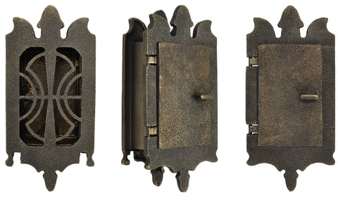 Small Art Nouveau Door Grille Or Speakeasy or Peephole Set (ZLW-334)