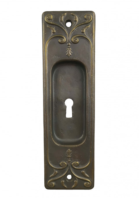 Brass Pocket Door Handle With Keyhole