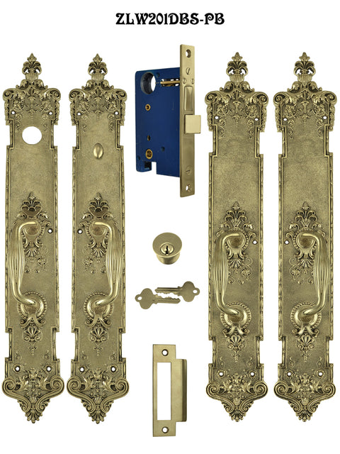 Victorian P&F Corbin Toulon Plate Double Door Entry Set 22 1/4" Tall