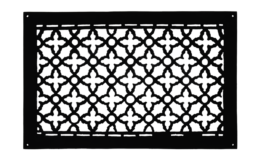 Cast Iron Floor Ceiling Or Wall Grille Registers Without Dampers Hole Size: 12" x 20"; Oa 14" x 22"