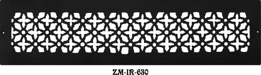 Cast Iron Floor Ceiling Or Wall Grille Registers Without Dampers Hole Size: 6" X 30"; Oa 8" X 32"