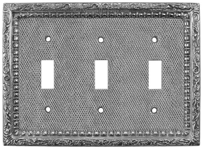 Victorian Decorative Triple Light Switch Plate Cover (L-W21)