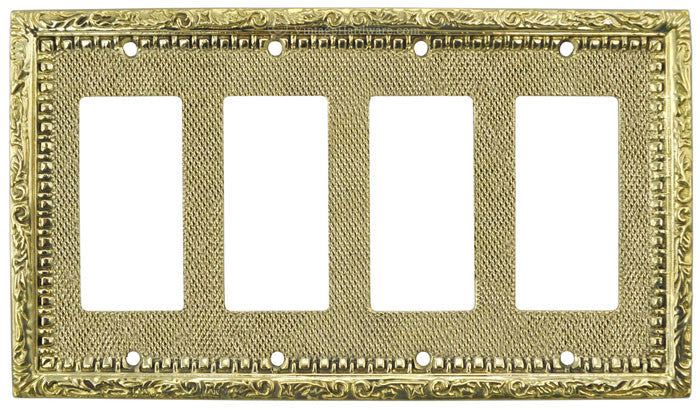 Victorian Decorative Quad Rocker Switch or GFI Outlet Plate Cover (L-W52)