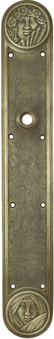 R&E Recreated Art Nouveau Lady Face Door Plate 17 3/8" Tall