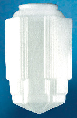 Art Deco Large Opal Glass Shade with 6" Fitter