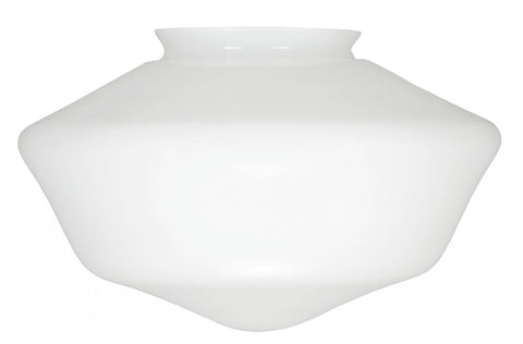 14" Diameter Schoolhouse Opal Glass Shade 6" Fitter