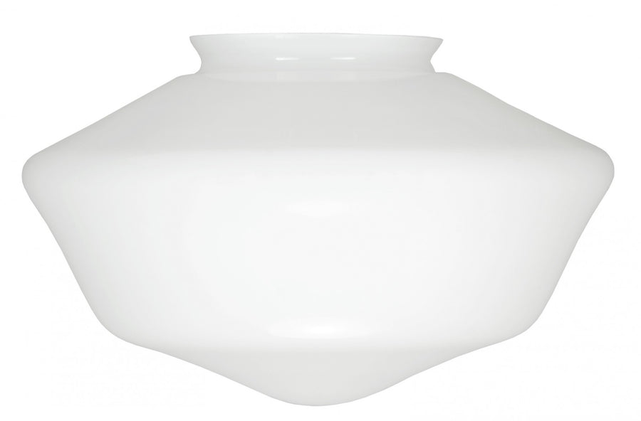 14" Diameter Schoolhouse Opal Glass Shade 6" Fitter