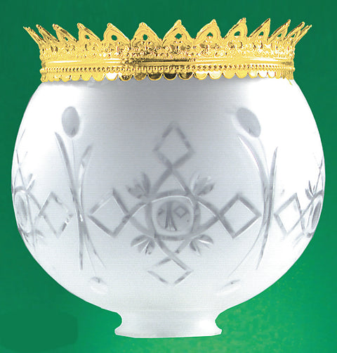 Recreated Brass Crown For 8" Ball Glass Shade