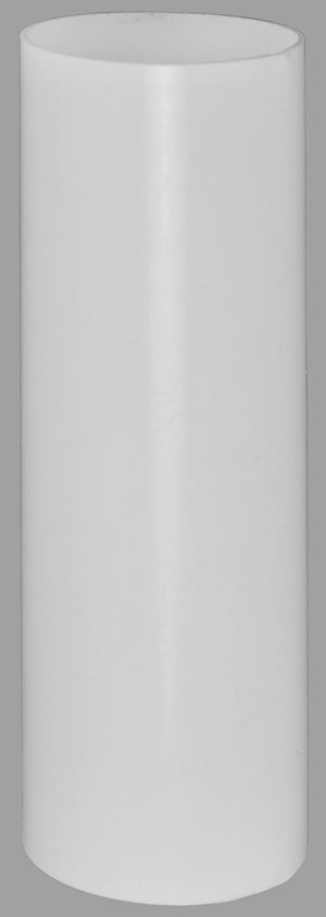 4" Medium Base Smooth White Plastic Candle Cover