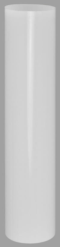 6" Medium Base Smooth White Plastic Candle Cover