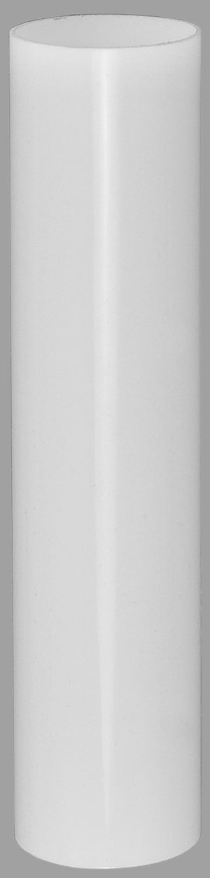 4" Candelabra Smooth White Plastic Candle Cover