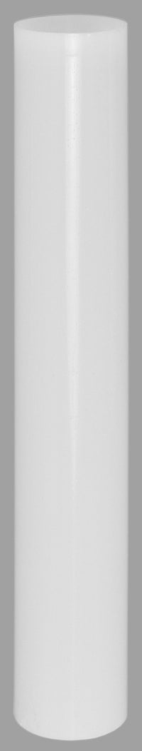 6" Candelabra Smooth White Plastic Candle Cover