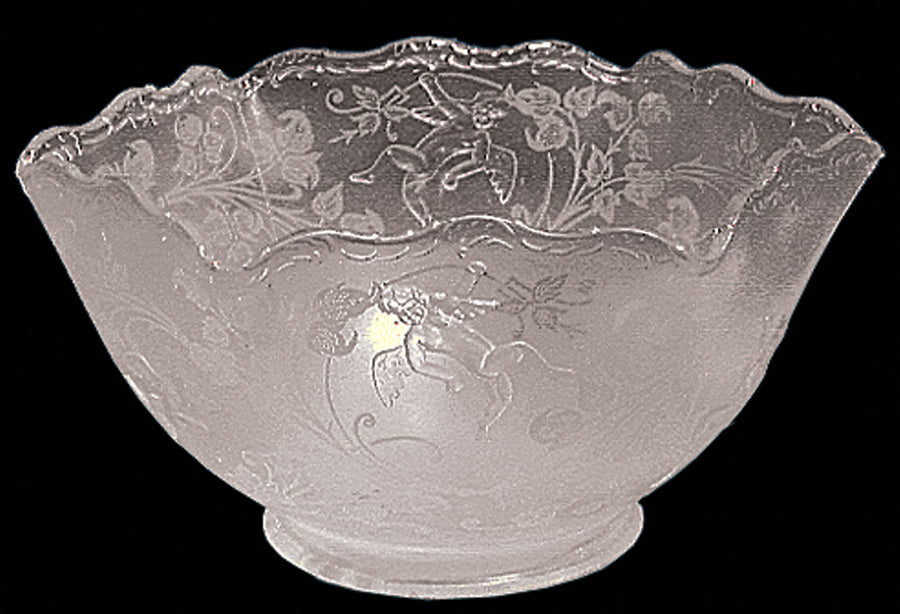 Cupid Pressed Glass Gas Shade 4" Fitter