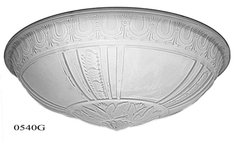 Large Edwardian Pressed Glass Ceiling Bowl Shade (0540G)