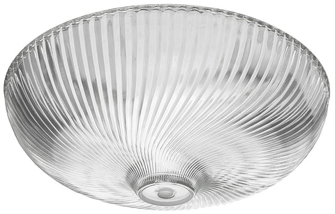 Vintage Recreated Swirled Glass Holophane Bowl Shade
