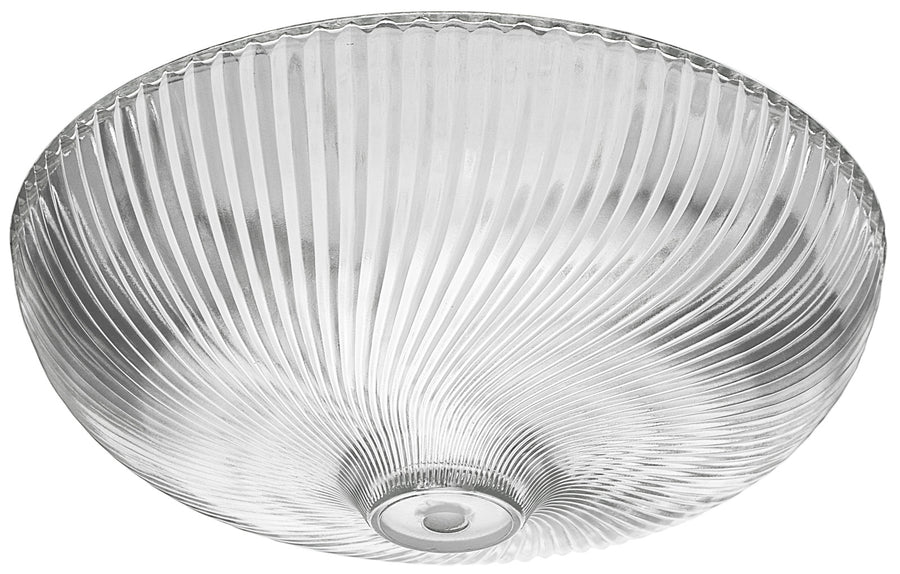 Vintage Recreated Swirled Glass Holophane Bowl Shade