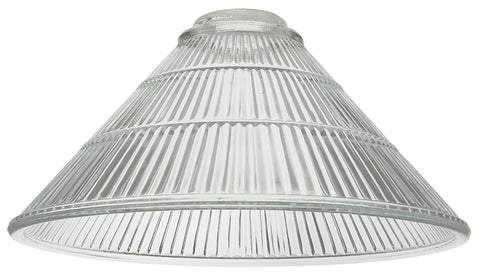 Vintage Recreated Glass Holophane Shade 3 1/4" Fitter