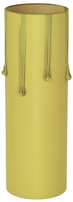 4" Medium Base Ivory Drip Paper Candle Cover