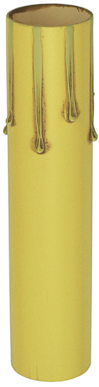 6" Medium Base Ivory Drip Paper Candle Cover